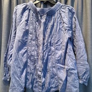 Roller Rabbit Light Blue Textured Blouse